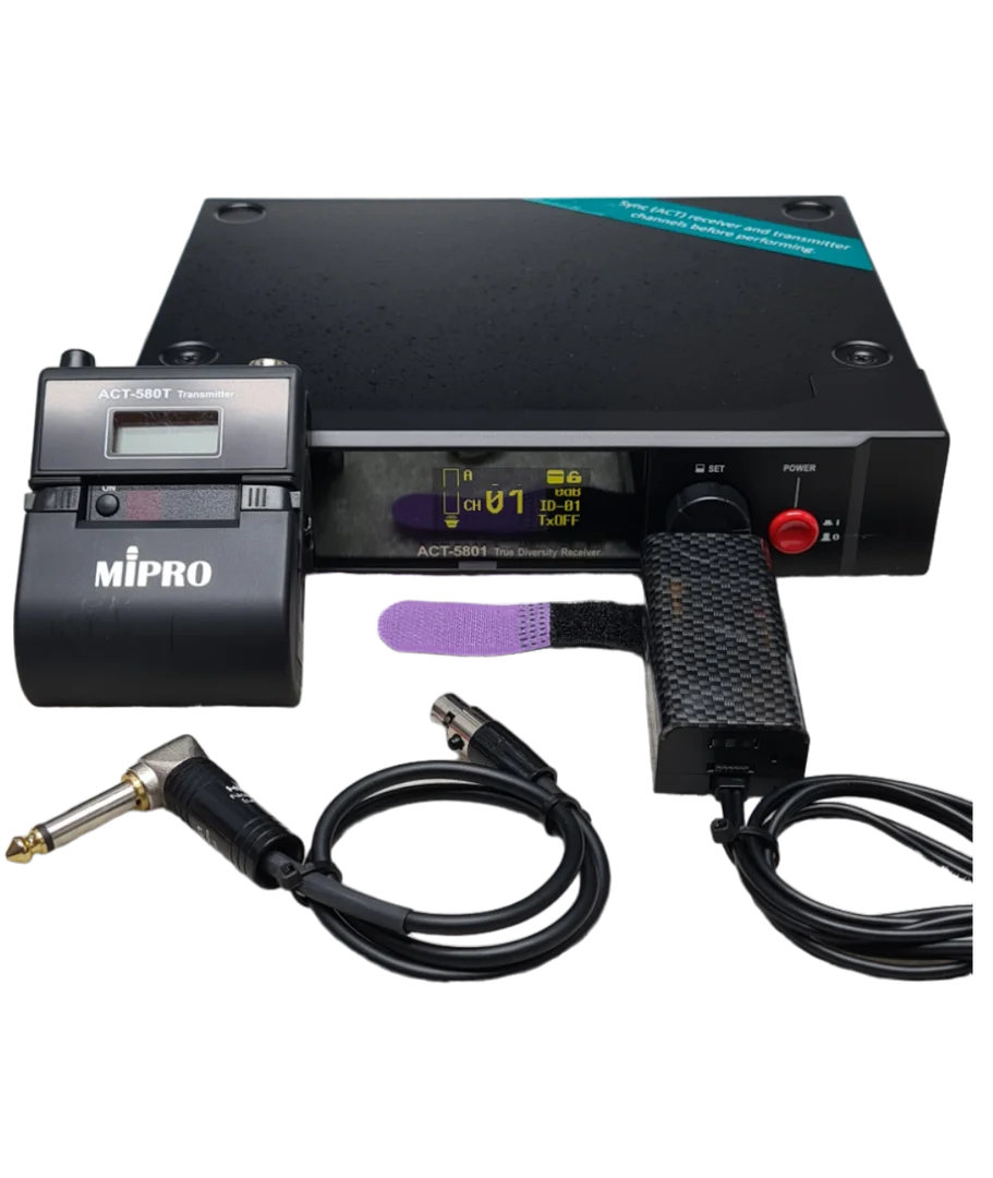 Mipro Funksendeanlage mit Taschensender und LIMEX Kopfhörer-Interface Riemenversion 